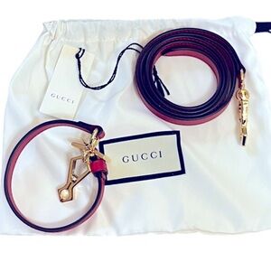 Gucci Red Leather Shoulder Bag Strap $450.00